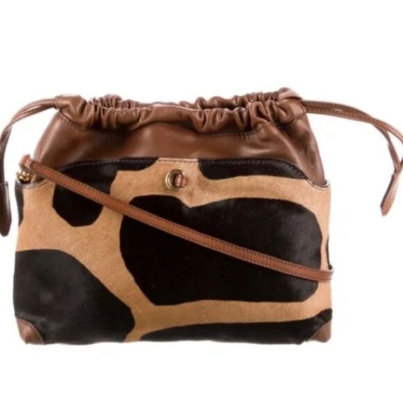 🌺 Burberry Prorsum🌺 Runway Ponyhair Leather Trim Crossbody Bag #mobwife 💃💃 - Picture 1 of 10